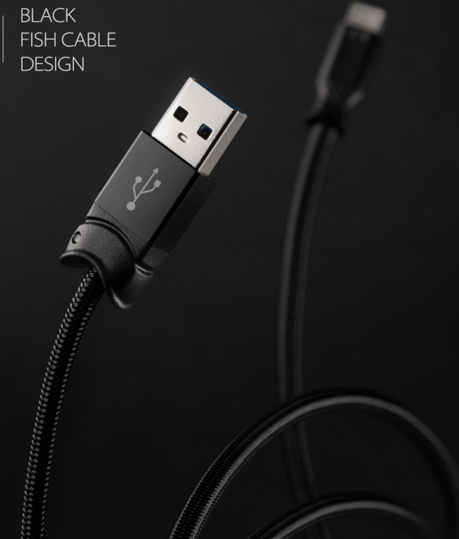 Ringke Gevlochten iPhone Kabel 1.2 Meter Zwart afbeelding 6
