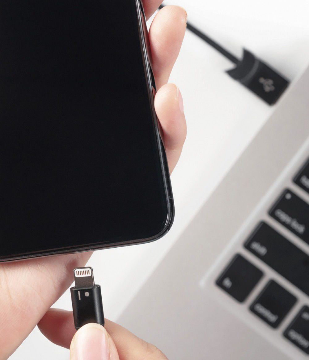 Ringke Gevlochten iPhone Kabel 1.2 Meter Zwart afbeelding 4