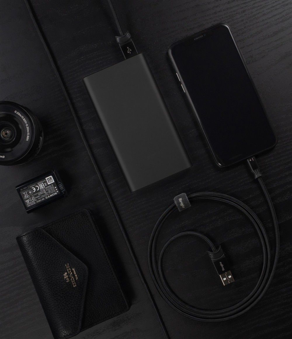 Ringke Gevlochten iPhone Kabel 1.2 Meter Zwart afbeelding 5