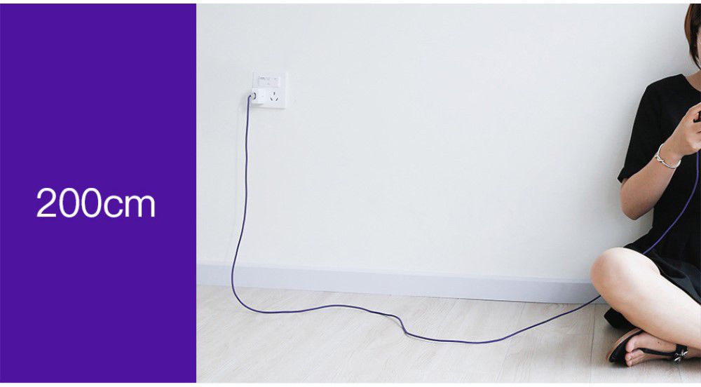 Baseus Fast Charge USB-C Kabel Haakse Hoek 2 Meter Zwart afbeelding 14