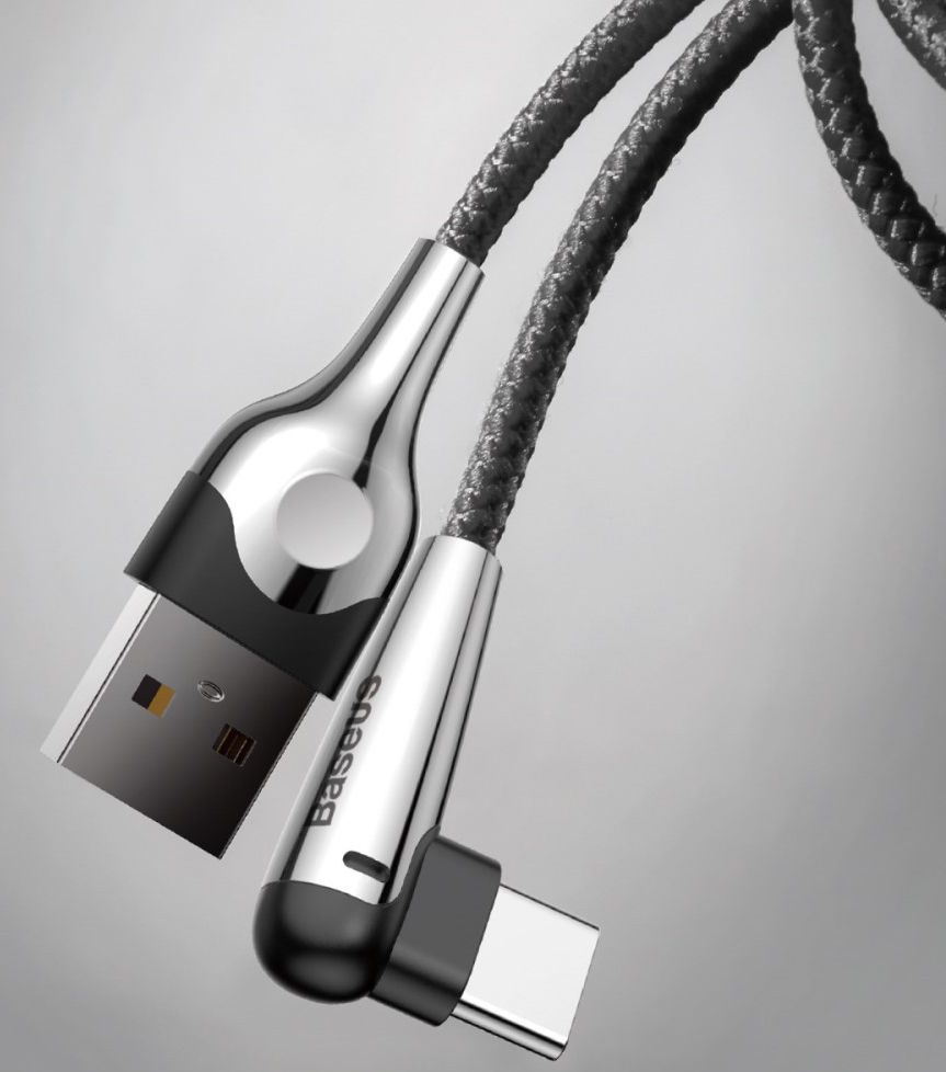 Baseus Fast Charge USB-C Kabel Haakse Hoek 2 Meter Zwart afbeelding 6