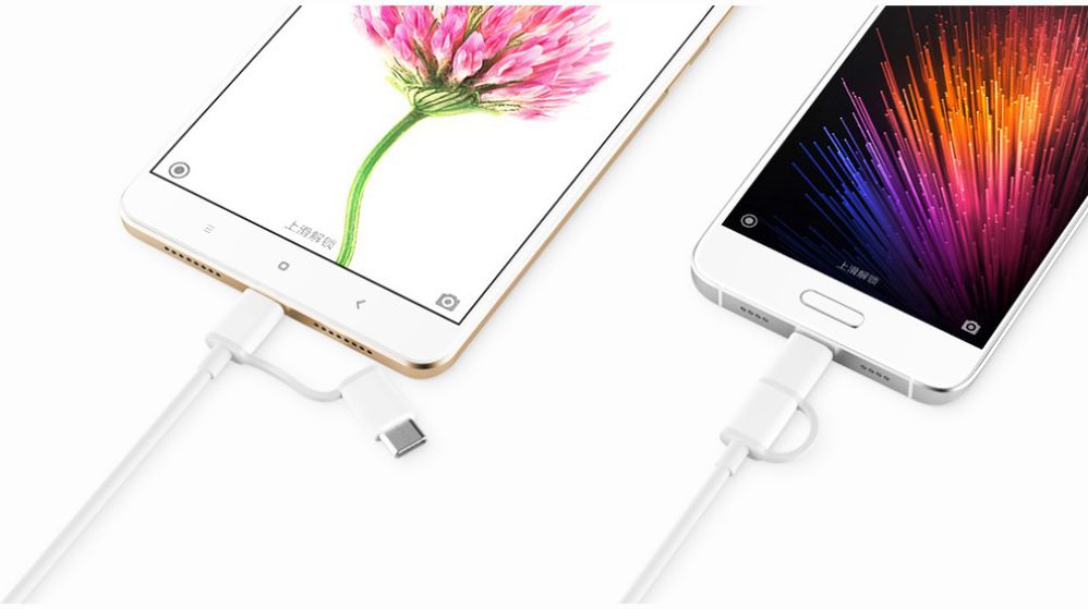 Xiaomi Duo Kabel USB-C Micro USB 30 CM Wit afbeelding 5
