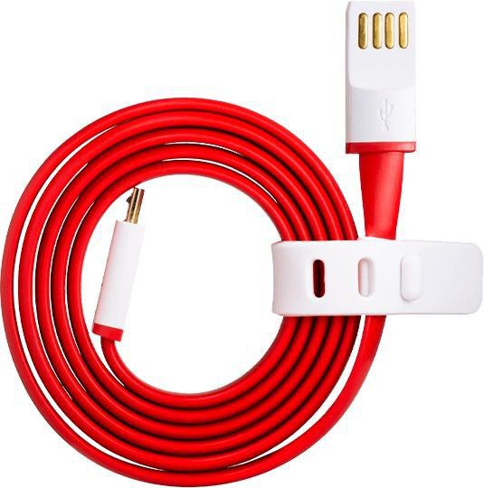 Orginele OnePlus Micro-USB kabel 1m Rood/Wit afbeelding 1