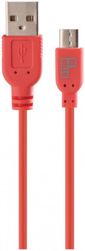 BeHello 0.15 Meter Micro-USB Kabel Rood afbeelding 1