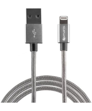 4smarts RAPIDCord USB naar Lightning Kabel Grijs 2 Meter Kabels