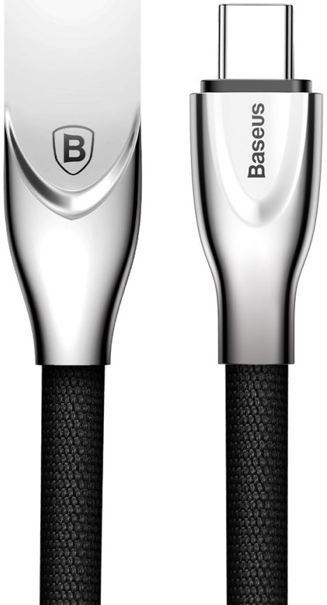 Baseus USB-C Gewoven Data Kabel 1M Zwart afbeelding 3