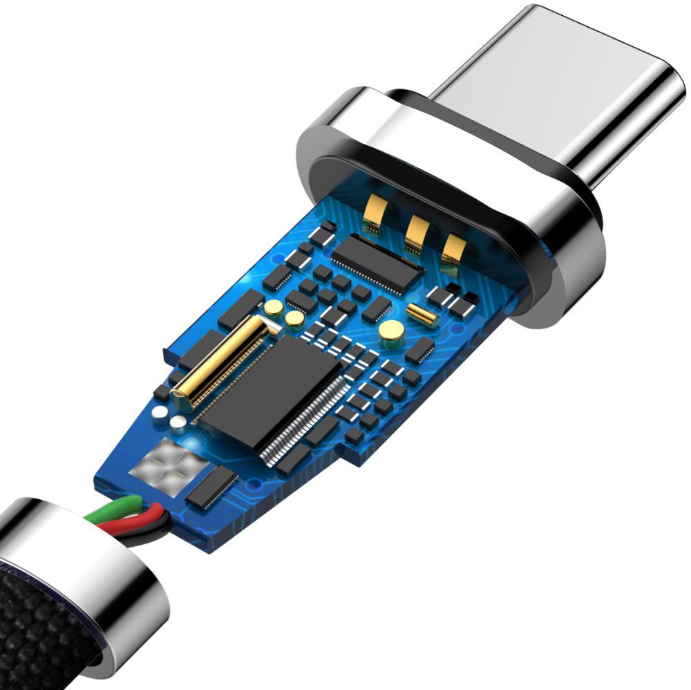 Baseus USB-C Gewoven Data Kabel 1M Zwart afbeelding 5