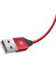 Baseus Gevlochten 1.5m Micro-USB Kabel Rood