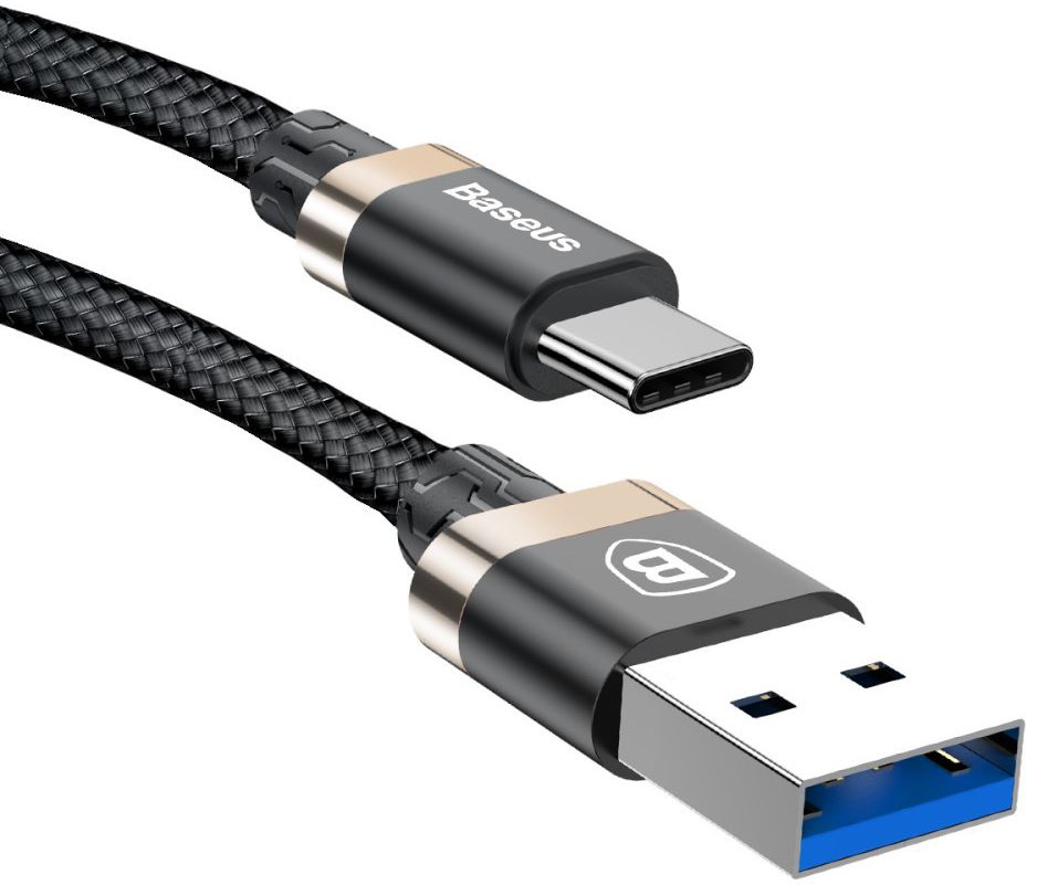 Baseus Gevlochten USB-C Fast Charge Kabel 1.5 Meter 3A Zwart afbeelding 2