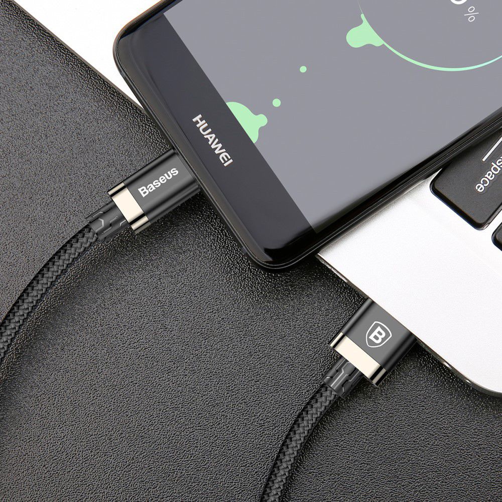 Baseus Gevlochten USB-C Fast Charge Kabel 1.5 Meter 3A Zwart afbeelding 8