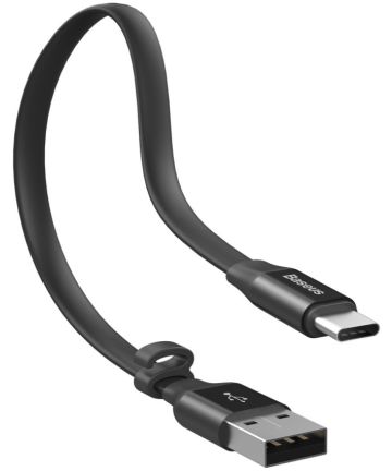 Baseus Platte USB-C Kabel 23cm Zwart Kabels