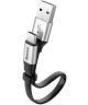 Baseus Platte USB-C Kabel 23cm Zilver