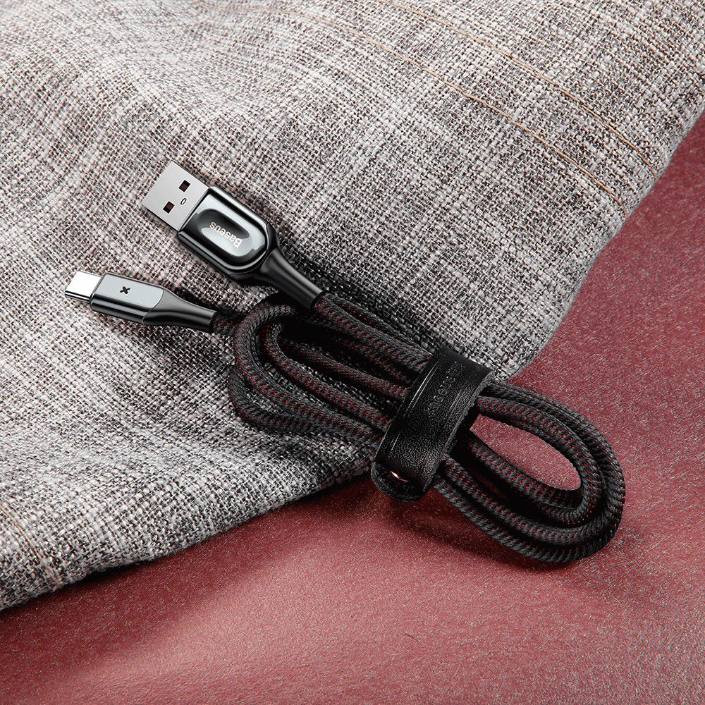 Baseus 3A USB-C Fast Charge Kabel 1M Zwart afbeelding 3