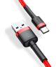 Baseus Gewoven USB-C Fast Charge Kabel 1 Meter Rood