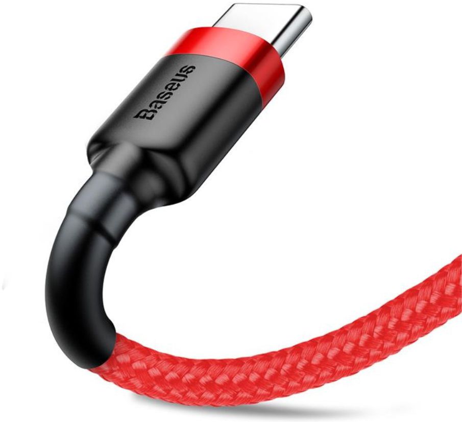 Baseus Gewoven USB-C Fast Charge Kabel 1 Meter Rood afbeelding 5