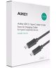 Aukey Premium USB C Kabel 0.9 Meter Zwart
