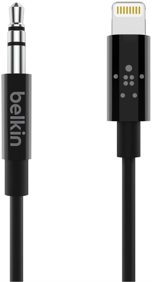 Belkin Apple Lightning naar 3.5mm Audio Kabel 1.8 Meter Zwart afbeelding 1