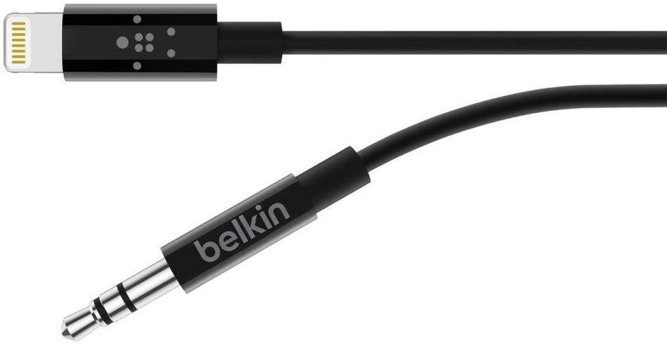 Belkin Apple Lightning naar 3.5mm Audio Kabel 1.8 Meter Zwart afbeelding 2