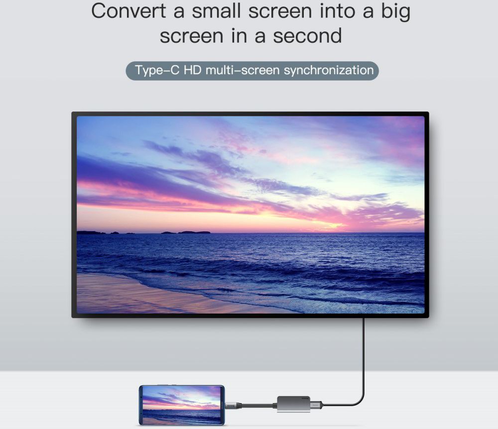 Baseus Little Box USB C naar HDMI Kabel Converter Grijs afbeelding 2