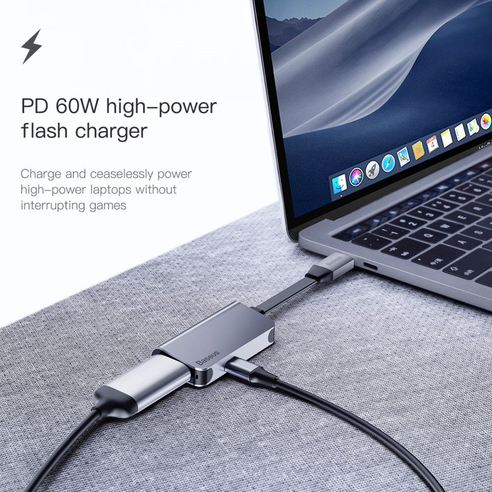 Baseus Little Box USB C naar HDMI Kabel Converter Grijs afbeelding 7