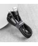 Baseus Gevlochten USB Type C Kabel 2 Meter 2A Zwart Grijs