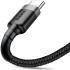 Baseus Gevlochten USB Type C Kabel 2 Meter 2A Zwart Grijs afbeelding 5