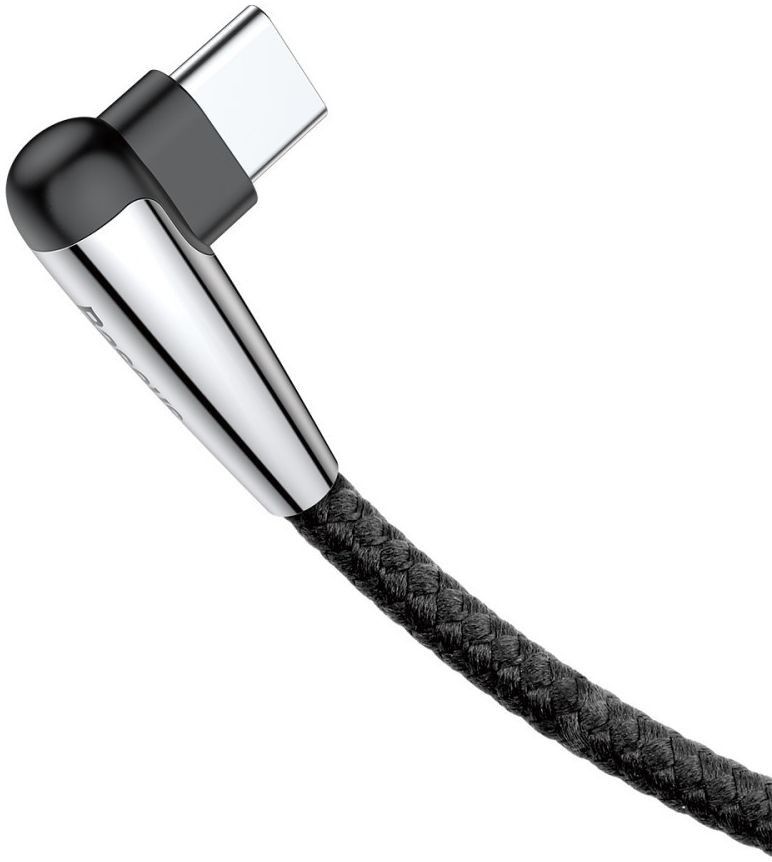 Baseus Fast Charge Haakse Hoek USB-C Kabel 1 Meter Zwart afbeelding 6