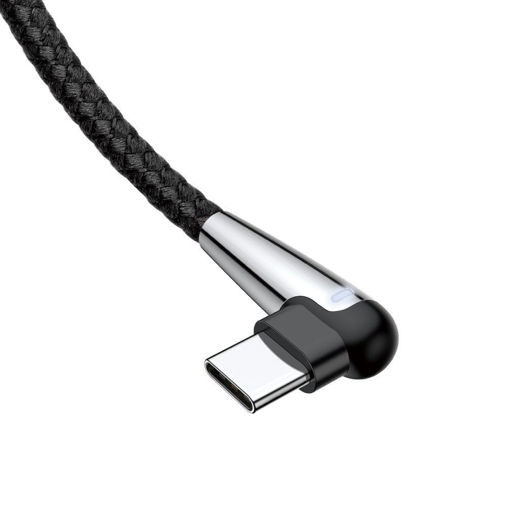 Baseus Fast Charge Haakse Hoek USB-C Kabel 1 Meter Zwart afbeelding 8