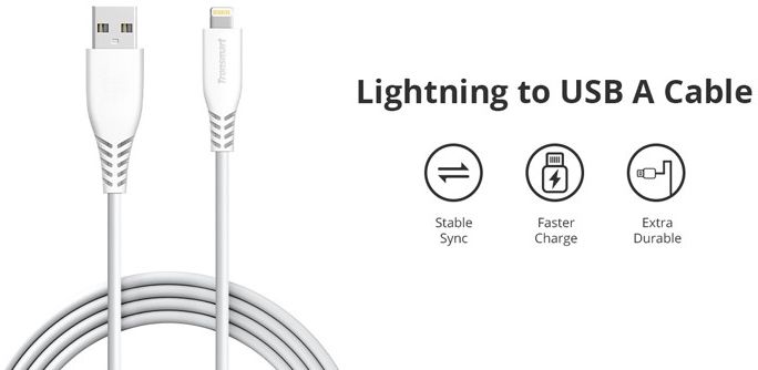 Tronsmart 2.4A Lightning iPhone Kabel 3 Meter afbeelding 8