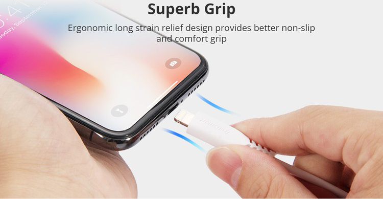 Tronsmart 2.4A Lightning iPhone Kabel 3 Meter afbeelding 3