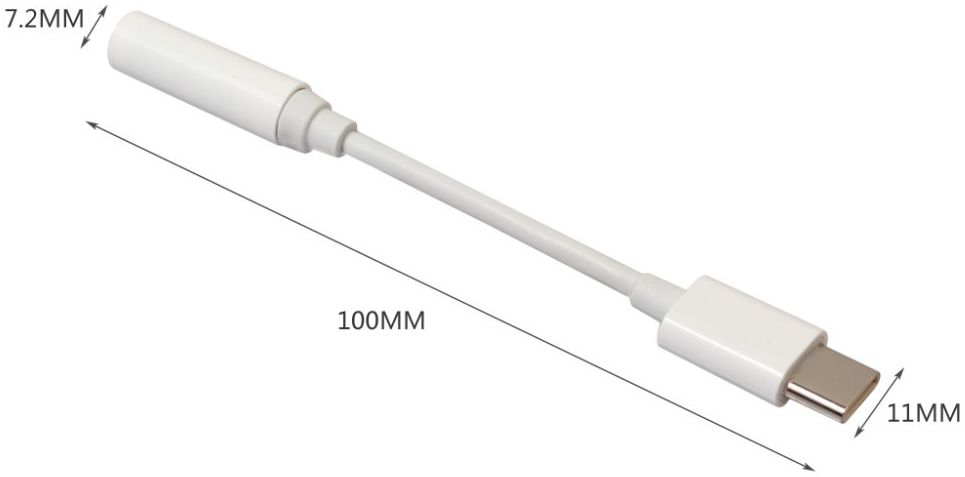 USB-C Audio Adapter Wit afbeelding 2