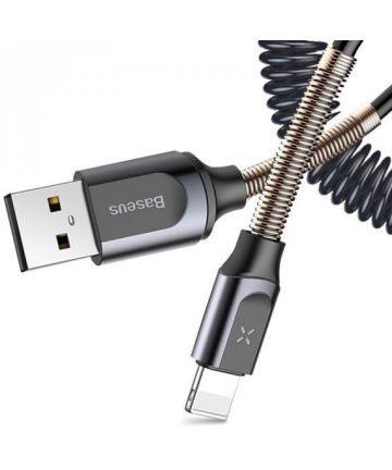 Baseus Double Spring 1.2 Meter USB Datakabel Grijs Kabels