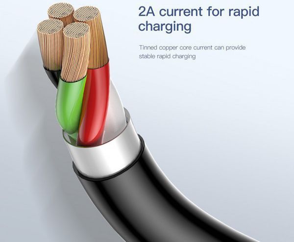 Baseus Double Spring 1.2 Meter USB Datakabel Grijs afbeelding 8