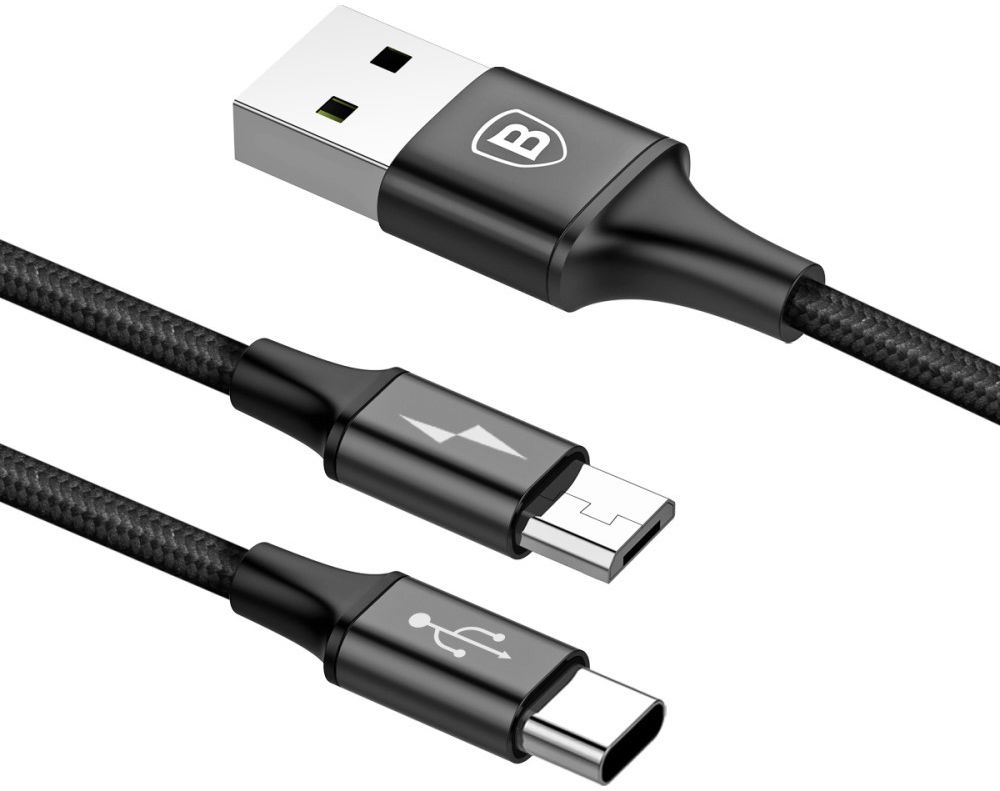 Baseus 2 in 1 Kabel Type C + Micro USB 3A (1.2M) afbeelding 8