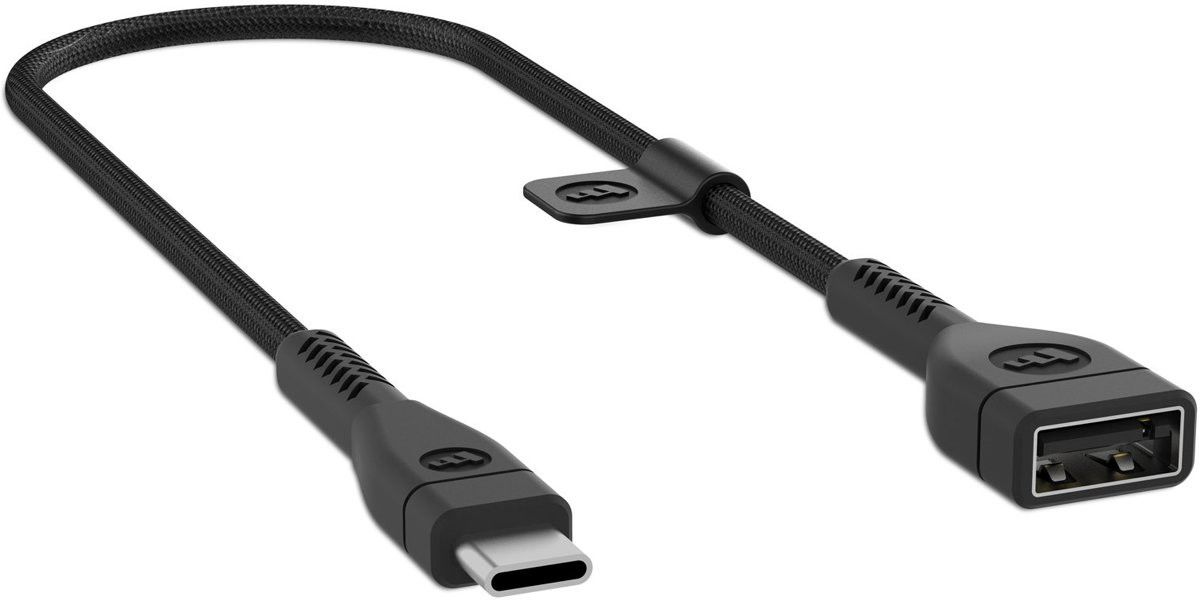 Mophie Pro USB-C to USB-Female Kabel Adapter Zwart 12CM afbeelding 1