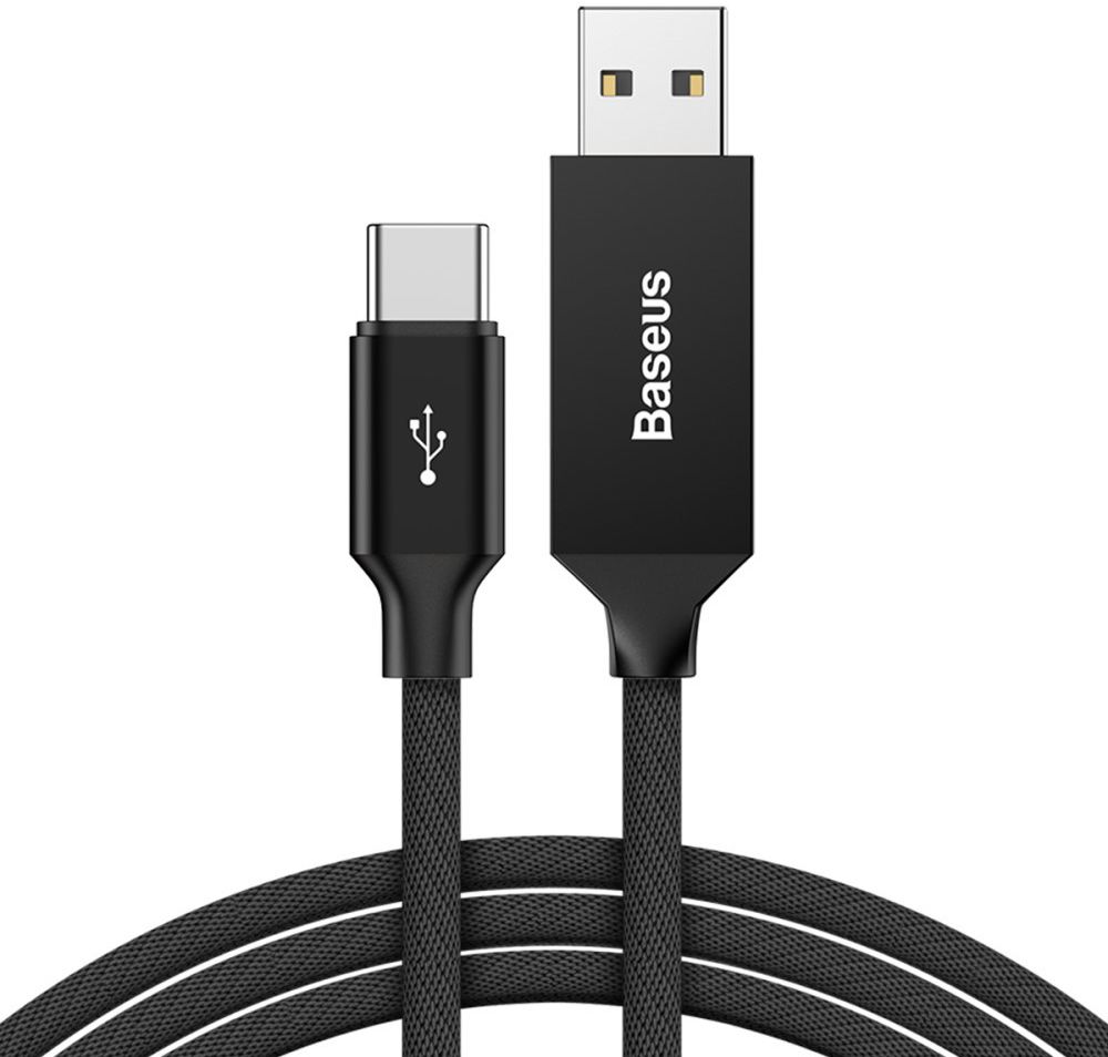 Baseus Yiven Gevlochten USB-C Kabel 5 Meter Zwart afbeelding 1
