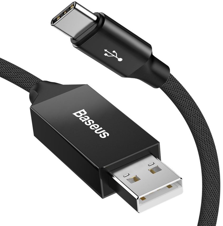 Baseus Yiven Gevlochten USB-C Kabel 5 Meter Zwart afbeelding 2