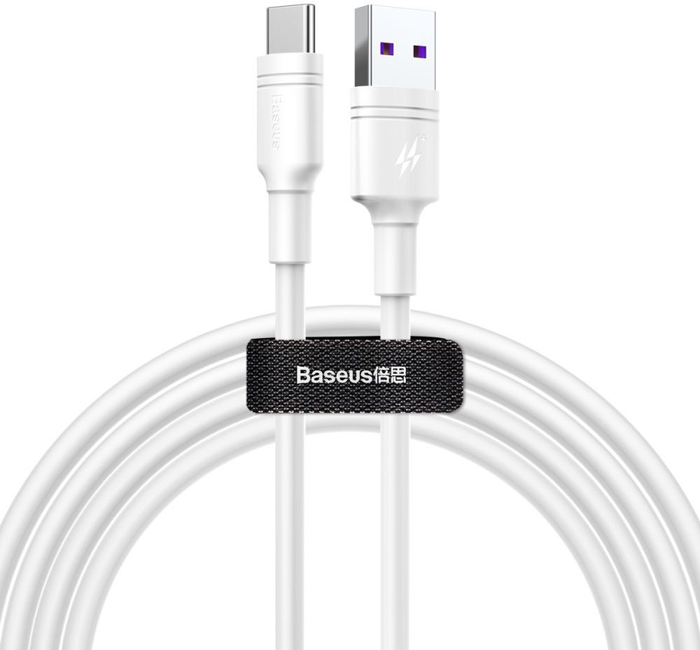 Baseus USB-C SuperCharge Kabel 2 Meter 5A Wit afbeelding 1
