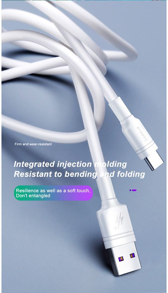 Baseus USB-C SuperCharge Kabel 2 Meter 5A Wit afbeelding 16