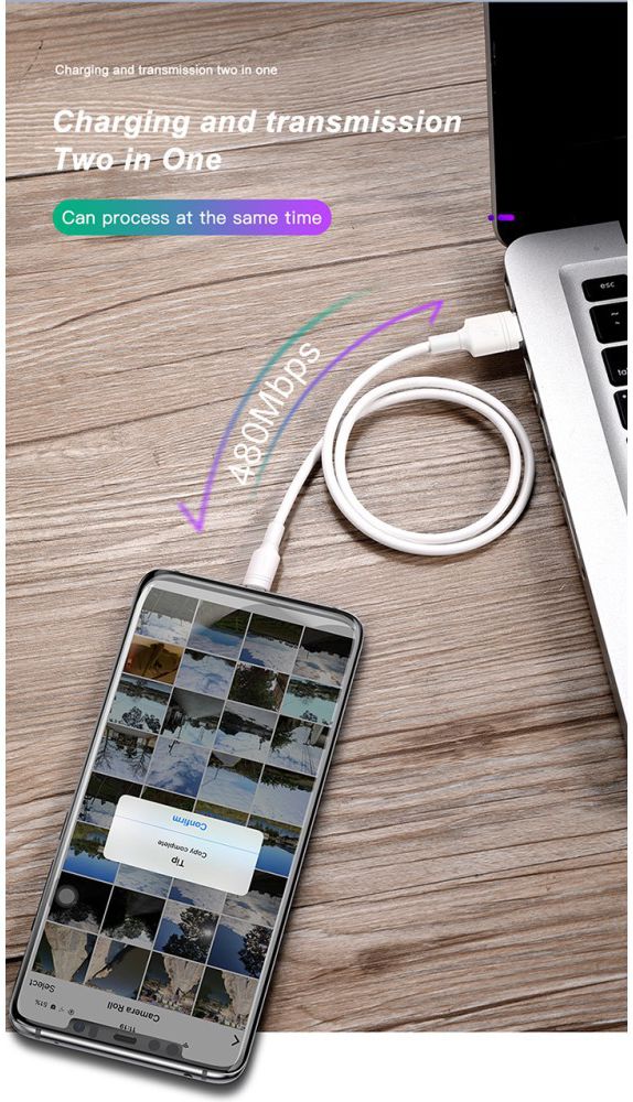 Baseus USB-C SuperCharge Kabel 2 Meter 5A Wit afbeelding 18