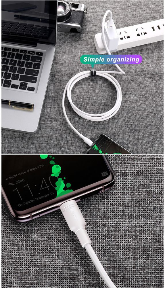 Baseus USB-C SuperCharge Kabel 2 Meter 5A Wit afbeelding 19