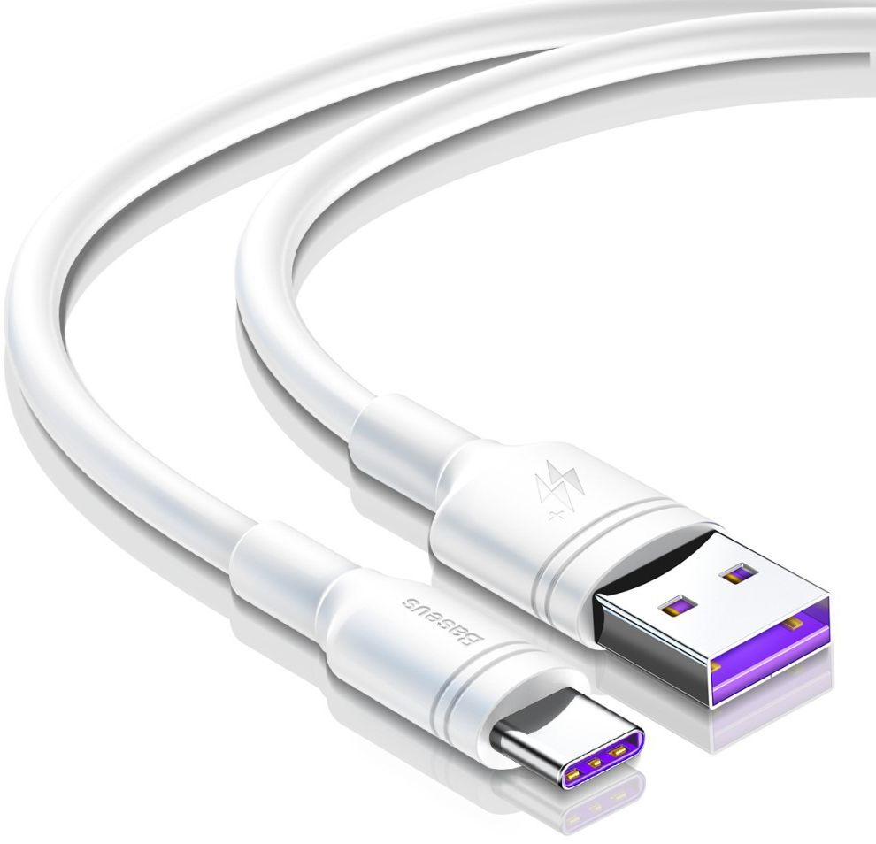Baseus USB-C SuperCharge Kabel 2 Meter 5A Wit afbeelding 2
