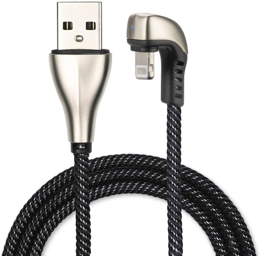 4Smarts Gamecord Apple Gevlochten Lightning Kabel 1 Meter Zwart afbeelding 1