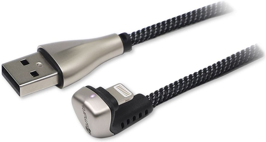 4Smarts Gamecord Apple Gevlochten Lightning Kabel 1 Meter Zwart afbeelding 2