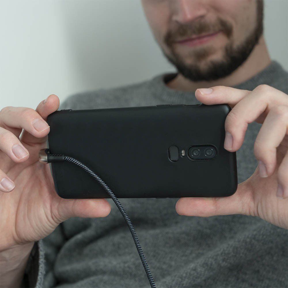 4Smarts Gamecord Apple Gevlochten Lightning Kabel 1 Meter Zwart afbeelding 4