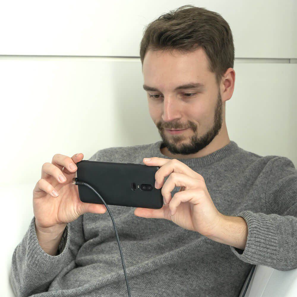 4Smarts Gamecord Apple Gevlochten Lightning Kabel 1 Meter Zwart afbeelding 5