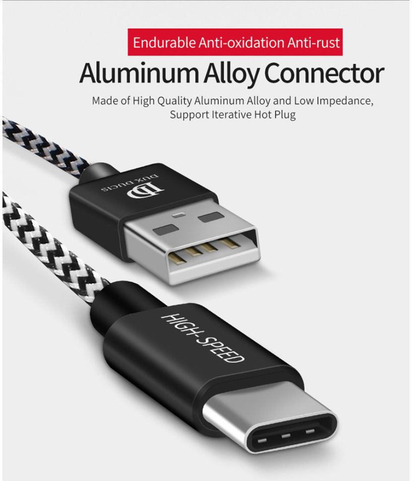 Dux Ducis Fast Charging 2.1A USB-C Oplaad Kabel 1.5 Meter afbeelding 5