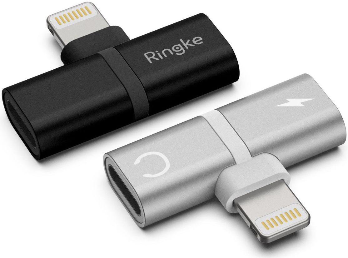 Ringke Apple Lightning 2-in-1 Dubbele Ligtning Adapter Zilver afbeelding 3