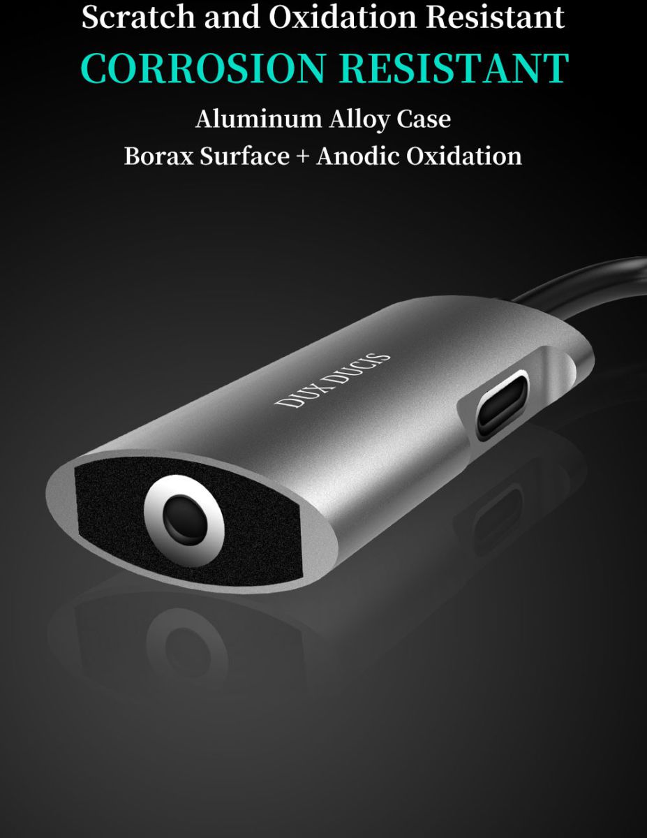 Dux Ducis USB-C Splitter naar 3.5mm Jack Aux + USB-C Oplaadpoort afbeelding 11