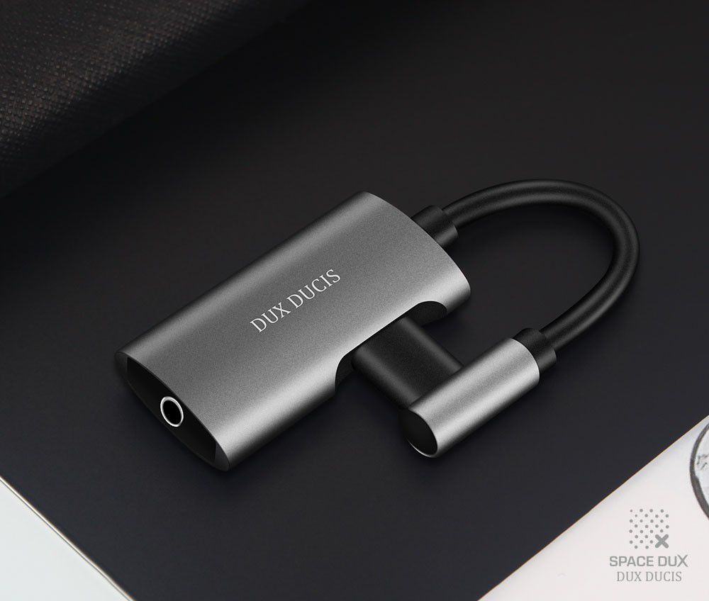 Dux Ducis USB-C Splitter naar 3.5mm Jack Aux + USB-C Oplaadpoort afbeelding 16